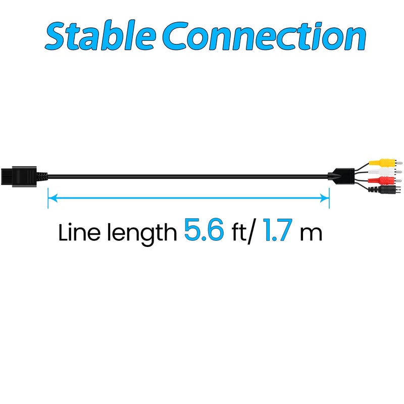 OSTENT AV Composite S-Video RCA Video HD TV Cable for Nintendo 64 N64 SNES SFC NGC - Image 3